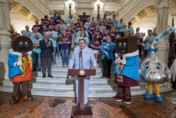 The Senate adopted my unanimous consent resolution recognizing the 50th anniversary of Hershey’s Chocolate World and designating June 30, 2023 as "Hershey's Chocolate World Day" in Pennsylvania. The Hershey Company directly employs more than 6,500 Pennsylvanians in factories in multiple counties and maintains its corporate headquarters here in the 15th senatorial district.
Hershey’s Chocolate World was founded on June 30, 1973 to offer a behind-the-scenes look into the making of their world famous chocolate and confections. It has grown over the past 50 years with a variety of attractions and activities, becoming the world's most visited factory experience. It receives more than 3.2 million visitors each year, employs 600 people and hosts Hershey’s largest candy store in the world.
